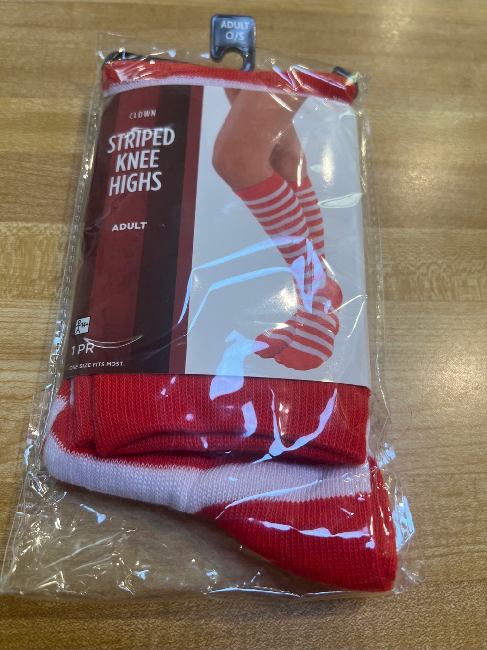 #3040**Striped Knee Highs -Orange & White Knee Socks